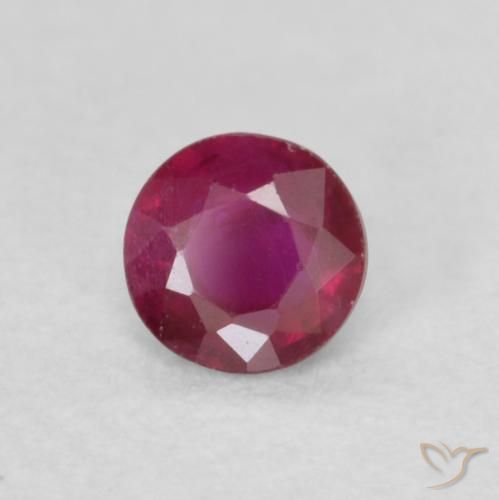 Rubino Rosso scuro naturale da 0.23 ct, Rotondo, SI-I1