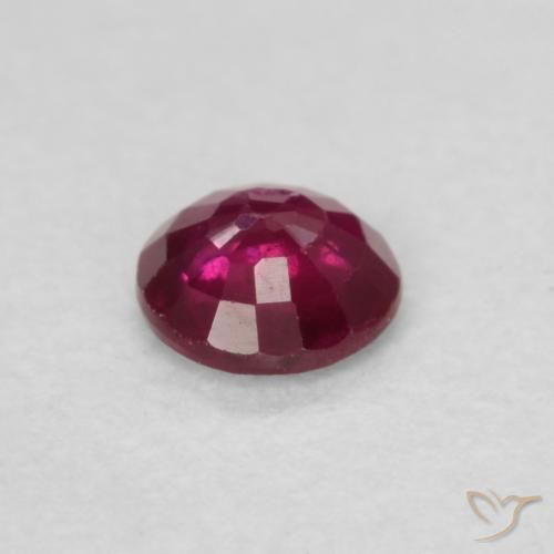 Rubino Rosso scuro naturale da 0.23 ct, Rotondo, SI-I1