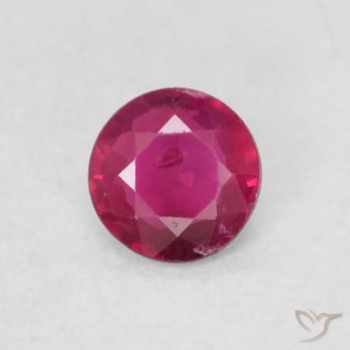0.21ct Naturale Rosso tendente al rosa Rubino, Rotondo, SI-I1