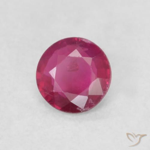 Rubino Rosso tendente al rosa naturale da 0.21 ct, Rotondo, SI-I1