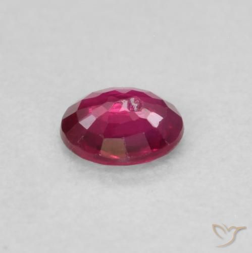 Rubino Rosso tendente al rosa naturale da 0.21 ct, Rotondo, SI-I1
