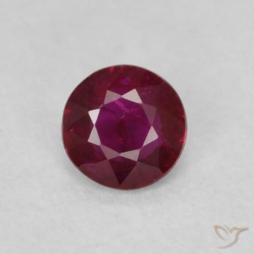 0.23ct Naturale Rosso scuro Rubino, Rotondo, SI-I1