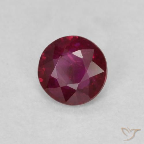 Rubino Rosso scuro naturale da 0.23 ct, Rotondo, SI-I1