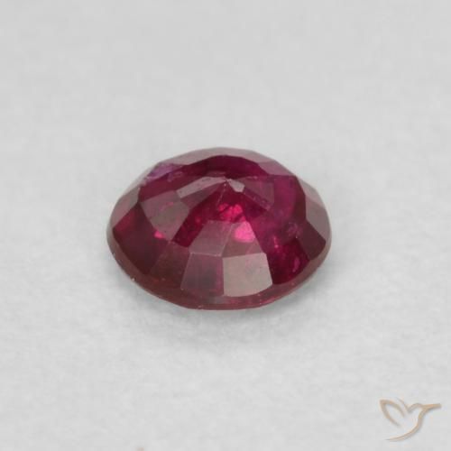 Rubino Rosso scuro naturale da 0.23 ct, Rotondo, SI-I1