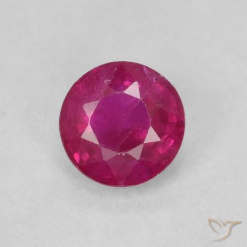 0.32ct Naturale Rosso chiaro Rubino, Rotondo, SI-I1