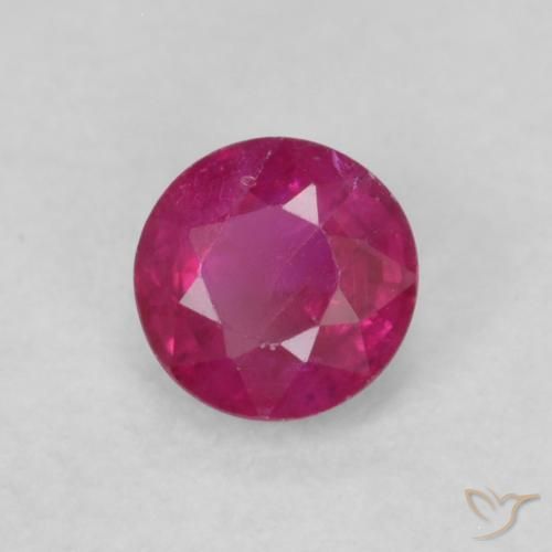 Rubino Rosso chiaro naturale da 0.32 ct, Rotondo, SI-I1