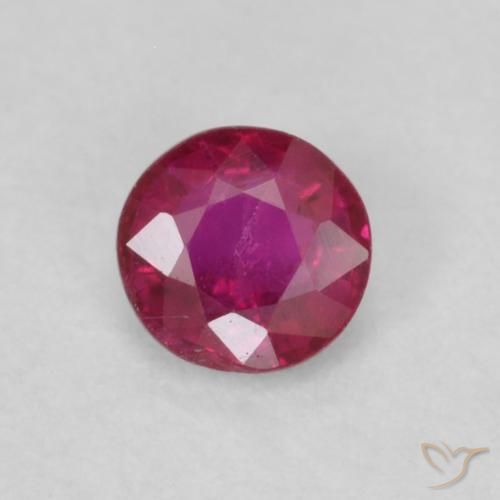 0.25ct Naturale Vino Rosso Profondo Rubino, Rotondo, SI-I1