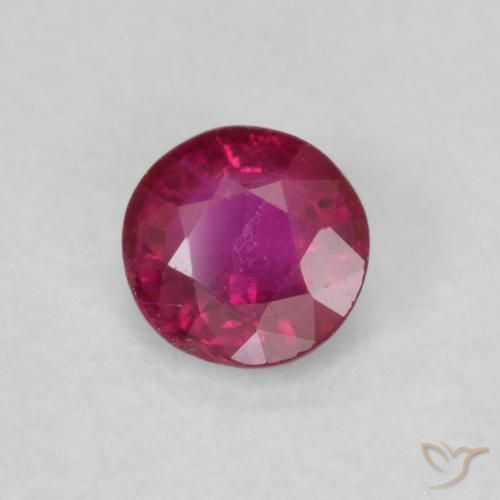 Rubino Vino Rosso Profondo naturale da 0.25 ct, Rotondo, SI-I1