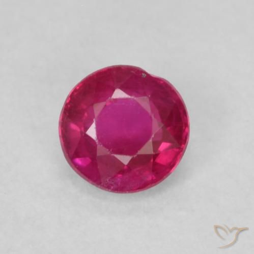 0.29ct Naturale Rosso chiaro Rubino, Rotondo, SI-I1, Photo A