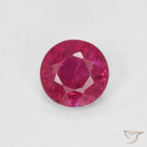 0.25ct Naturale Rosso tendente al rosa Rubino, Rotondo, SI-I1