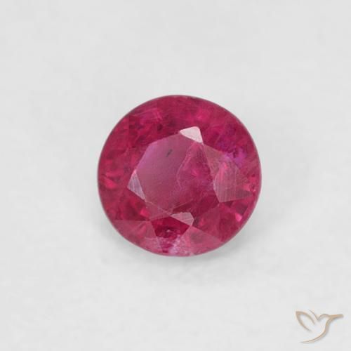 Rubino Rosso tendente al rosa naturale da 0.25 ct, Rotondo, SI-I1