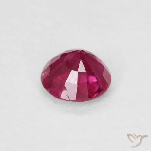 Rubino Rosso tendente al rosa naturale da 0.25 ct, Rotondo, SI-I1