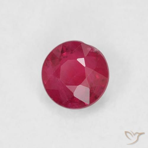 Rubino marmellata rossa naturale da 0.29 ct, Rotondo, SI-I1