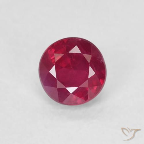 0.32ct Naturale Rosa rossastro intenso Rubino, Rotondo, SI-I1