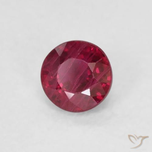 Rubino Vino rosso naturale da 0.33 ct, Rotondo, SI-I1