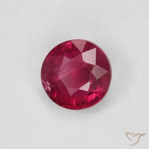 Rubino Rosso scuro naturale da 0.28 ct, Rotondo, SI-I1