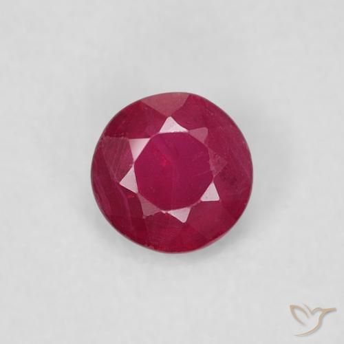 0.24ct Naturale Medium Dark-Red Rubino, Rotondo, SI-I1