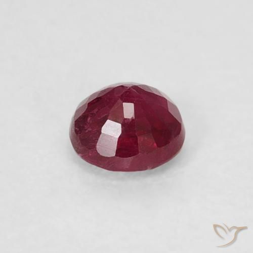 Rubino Medium Dark-Red naturale da 0.30 ct, Rotondo, SI-I1