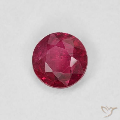 Rubino Rosso scuro naturale da 0.22 ct, Rotondo, SI-I1