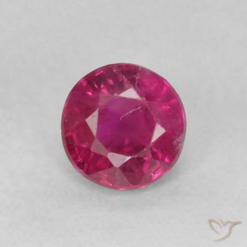 0.28ct Naturale Rosso chiaro Rubino, Rotondo, SI-I1