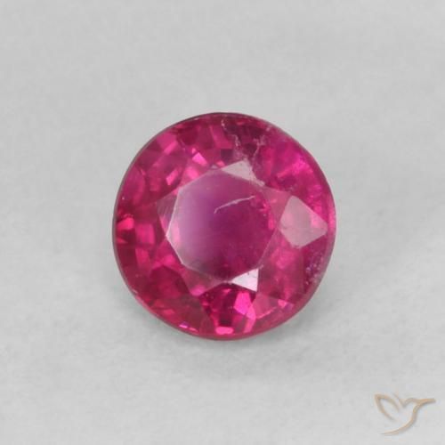 Rubino Rosso chiaro naturale da 0.28 ct, Rotondo, SI-I1