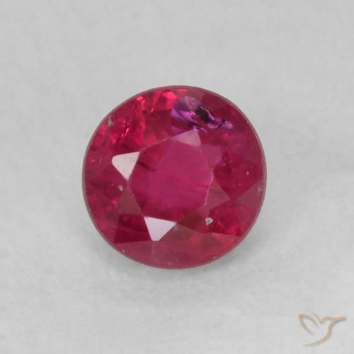 0.31ct Naturale Rosa rossastro intenso Rubino, Rotondo, SI-I1
