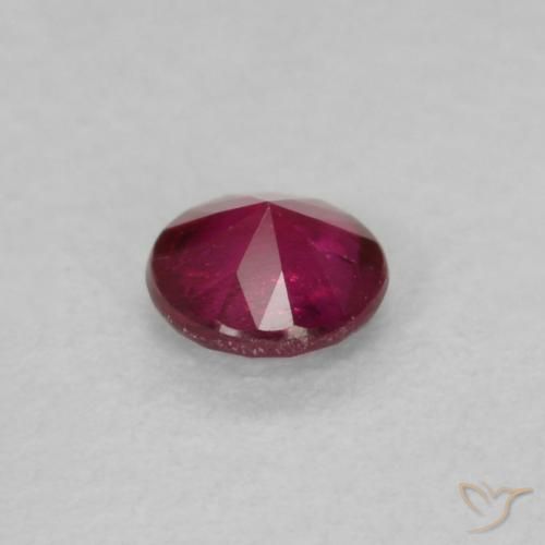Rubino Rosso tendente al rosa naturale da 0.18 ct, Rotondo, VS-SI