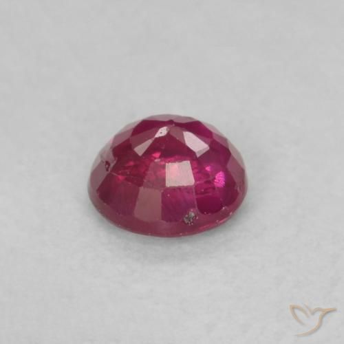 Rubino Vino Rosso Profondo naturale da 0.21 ct, Rotondo, VS-SI