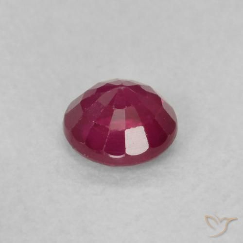 Rubino Rosso scuro naturale da 0.22 ct, Rotondo, VS-SI