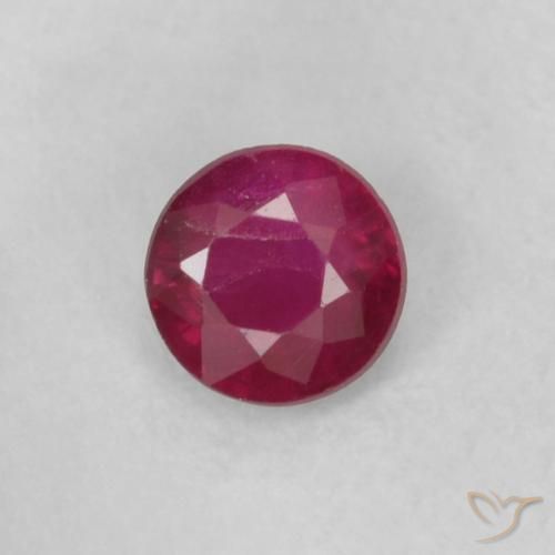 0.20ct Naturale Rosso scuro Rubino, Rotondo, SI