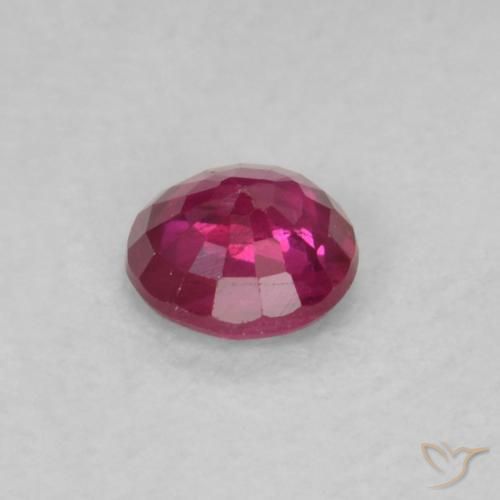 Rubino Rosso scuro naturale da 0.20 ct, Rotondo, SI