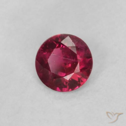 Rubino Rosso medio naturale da 0.17 ct, Rotondo, VS-SI