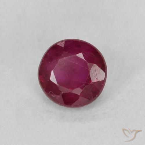 Rubino Vino Rosso Profondo naturale da 0.21 ct, Rotondo, VS-SI