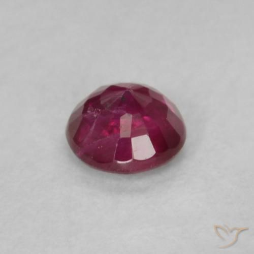 Rubino Vino Rosso Profondo naturale da 0.21 ct, Rotondo, VS-SI