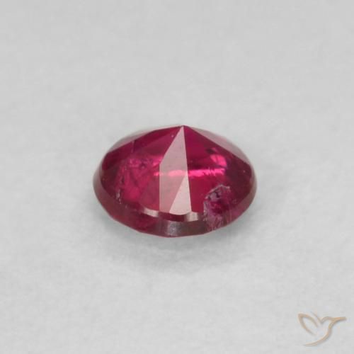Rubino Vino Rosso Profondo naturale da 0.18 ct, Rotondo, VS-SI