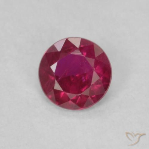 0.16ct Naturale Vino Rosso Profondo Rubino, Rotondo, VS