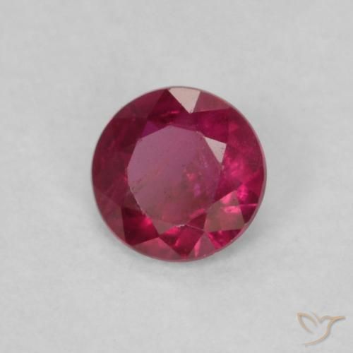 Rubino Vino Rosso Profondo naturale da 0.16 ct, Rotondo, VS