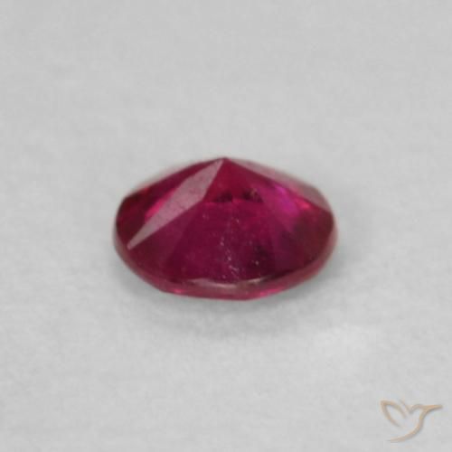 Rubino Vino Rosso Profondo naturale da 0.16 ct, Rotondo, VS