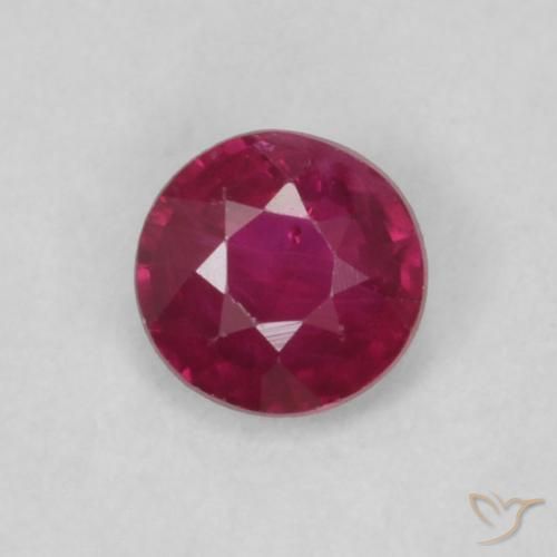0.20ct Naturale Rosso scuro Rubino, Rotondo, VS