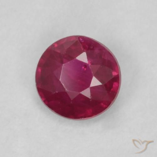Rubino Rosso scuro naturale da 0.20 ct, Rotondo, VS