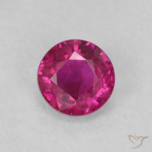 0.20ct Naturale Rosso tendente al rosa Rubino, Rotondo, VS