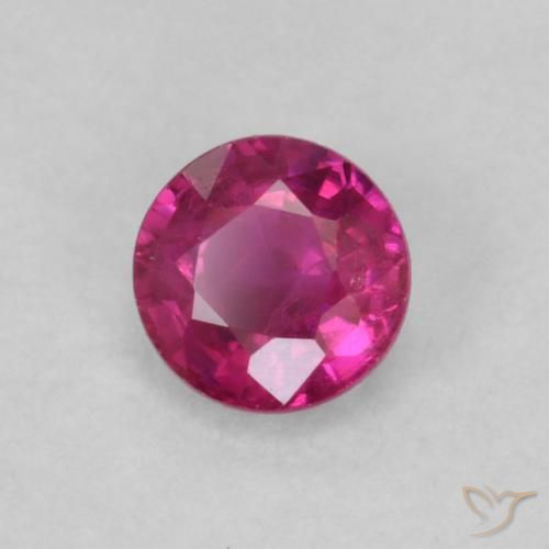 Rubino Rosso tendente al rosa naturale da 0.20 ct, Rotondo, VS