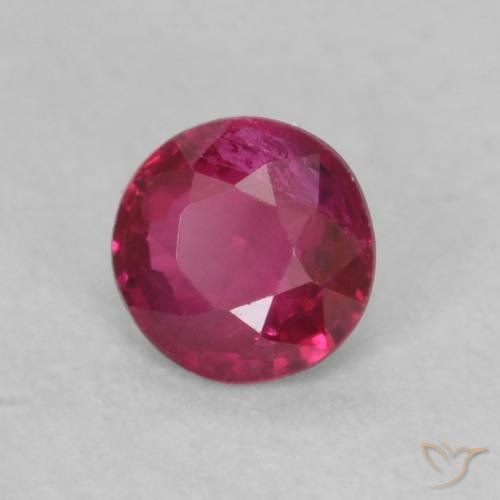 Rubino Rosso tendente al rosa naturale da 0.20 ct, Rotondo, VS