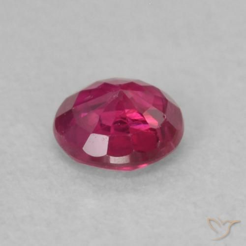 Rubino Rosso tendente al rosa naturale da 0.20 ct, Rotondo, VS