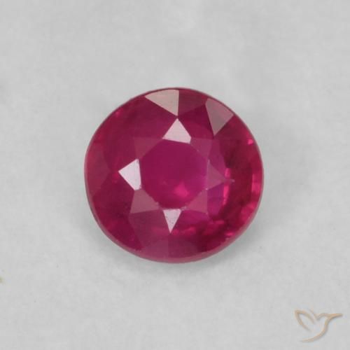 0.18ct Naturale Rosso tendente al rosa Rubino, Rotondo, VS
