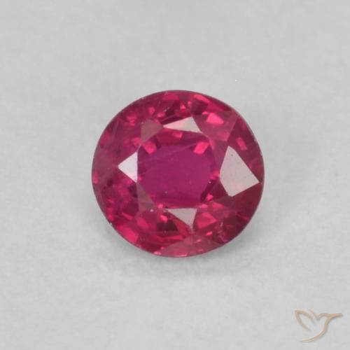 0.19ct Naturale Rosso tendente al rosa Rubino, Rotondo, VS