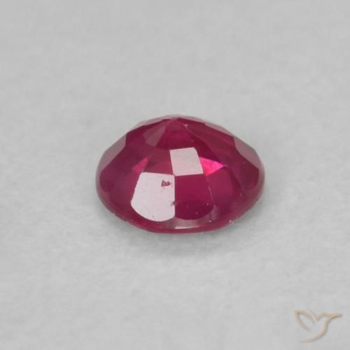 Rubino Rosso tendente al rosa naturale da 0.19 ct, Rotondo, VS