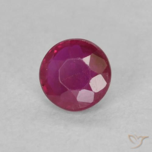 Rubino Rosso tendente al rosa naturale da 0.19 ct, Rotondo, VS