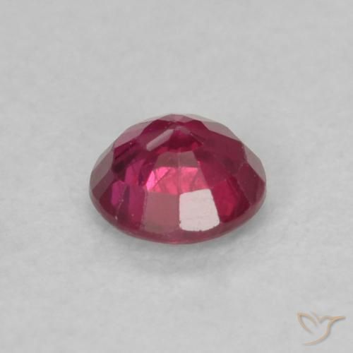 Rubino Rosa rossastro intenso naturale da 0.23 ct, Rotondo, VS