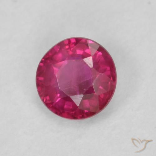 Rubino Rosso tendente al rosa naturale da 0.21 ct, Rotondo, VS